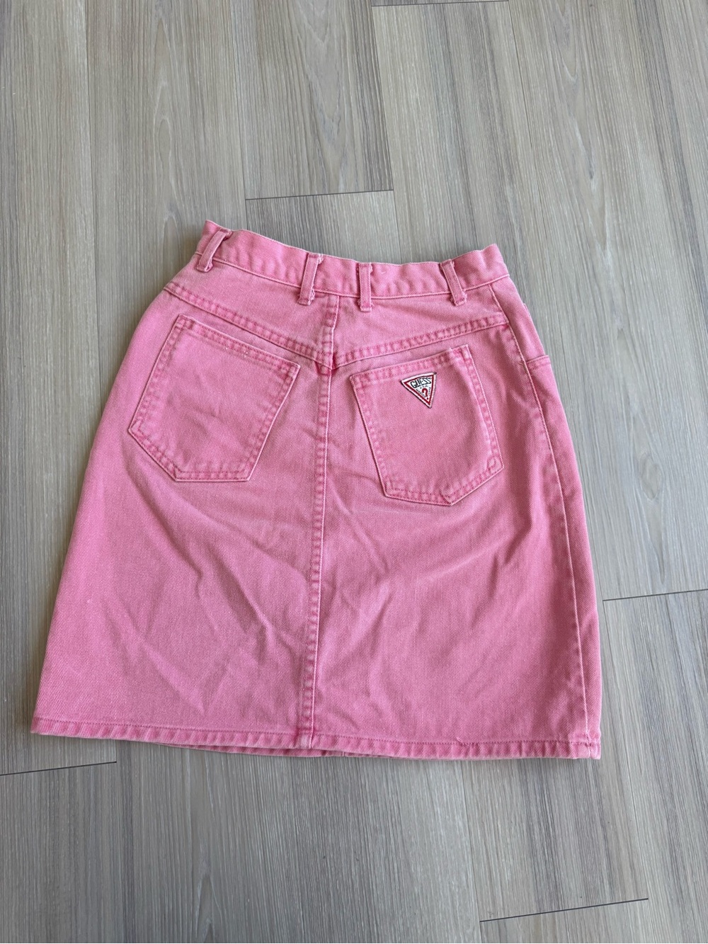 Vintage Guess by Marciano Pink Denim Mini Skirt - Picture 3 of 8
